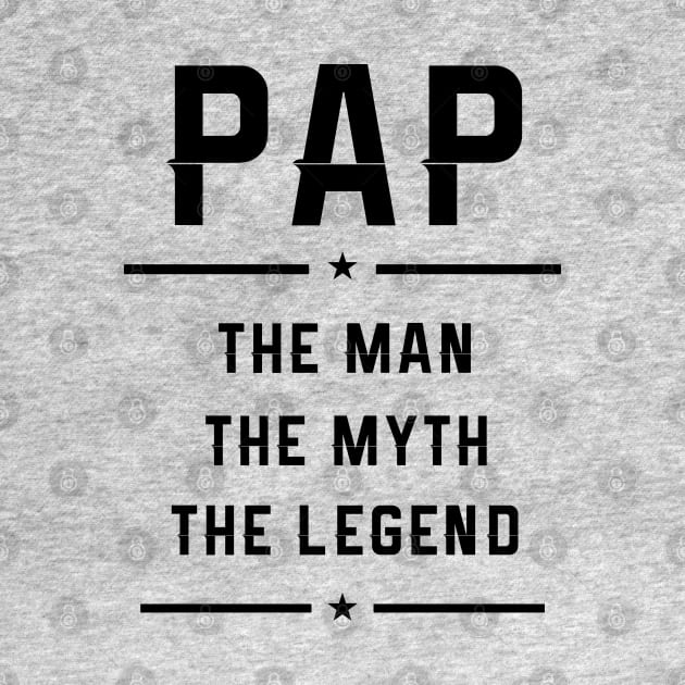 Pap Gift, Pap The Man The Myth T-Shirt, Men Shirt, Papaw Pop Poppy Grandpa Dad Birthday gift, Fathers Day Gift, by CareTees